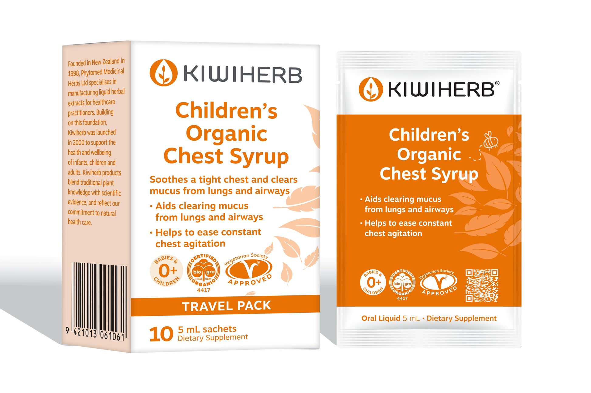 Kiwiherb Children's Organic Chest Syrup Wet or Dry Coughs | Phytomed